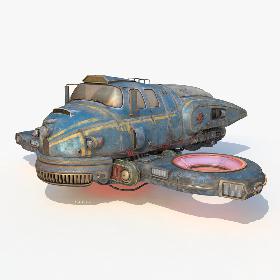 3D Old Sci Fi Ship